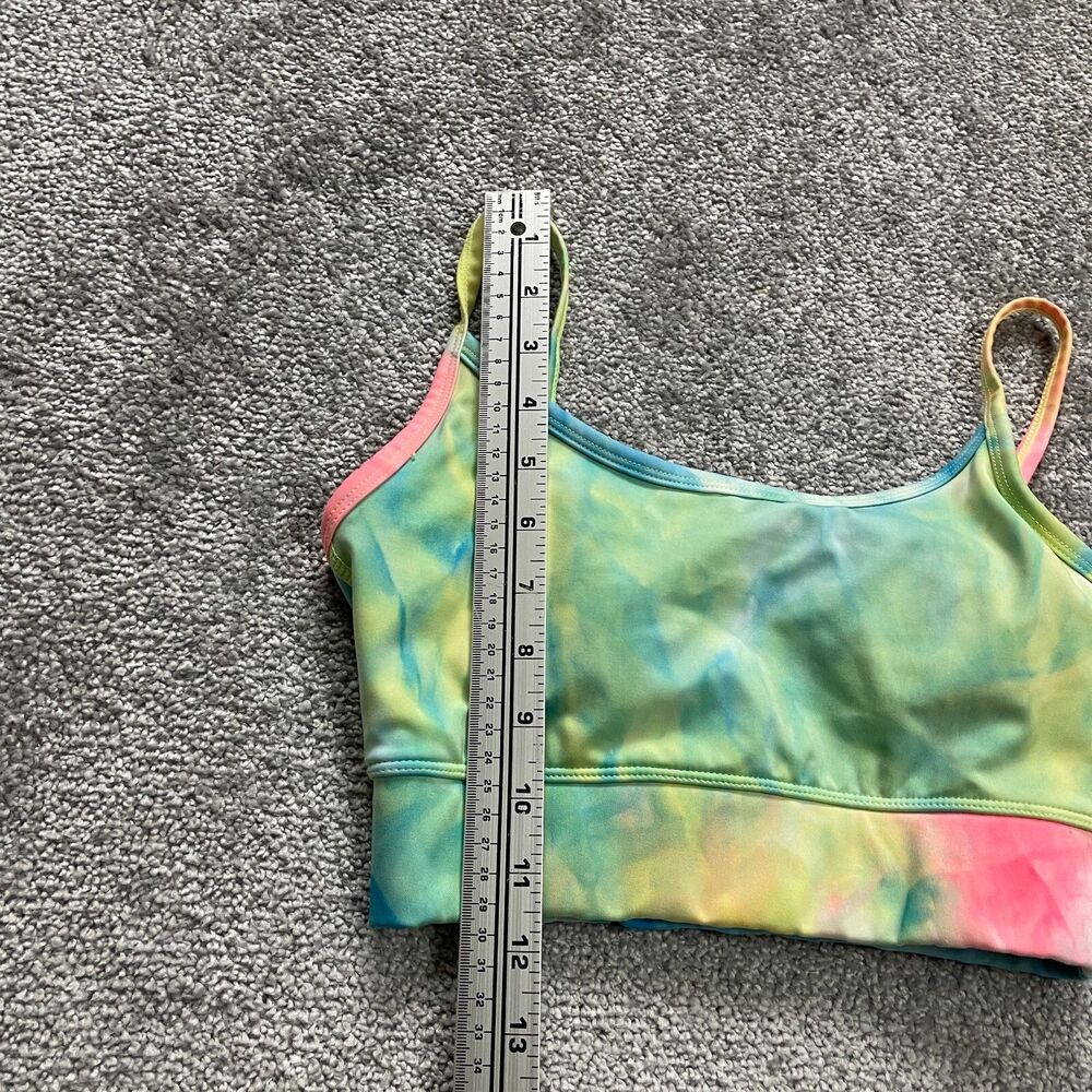 Zenana Sports Tank Top Women's Small Multicolor Tie Dye Spaghetti Strap Padded - Picture 6 of 8